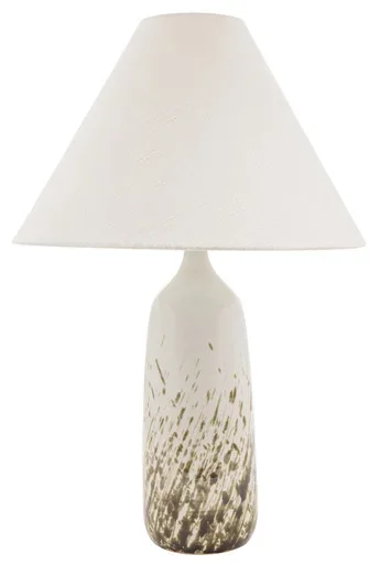 House of Troy Scatchard One Light Table Lamp in Decorated White Gloss – GS100-DWG