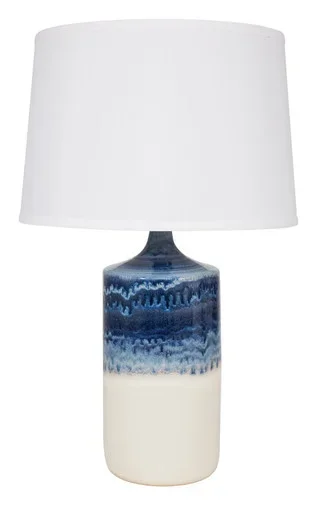 House of Troy Scatchard One Light Table Lamp in Decorated White Matte – GS110-DWM