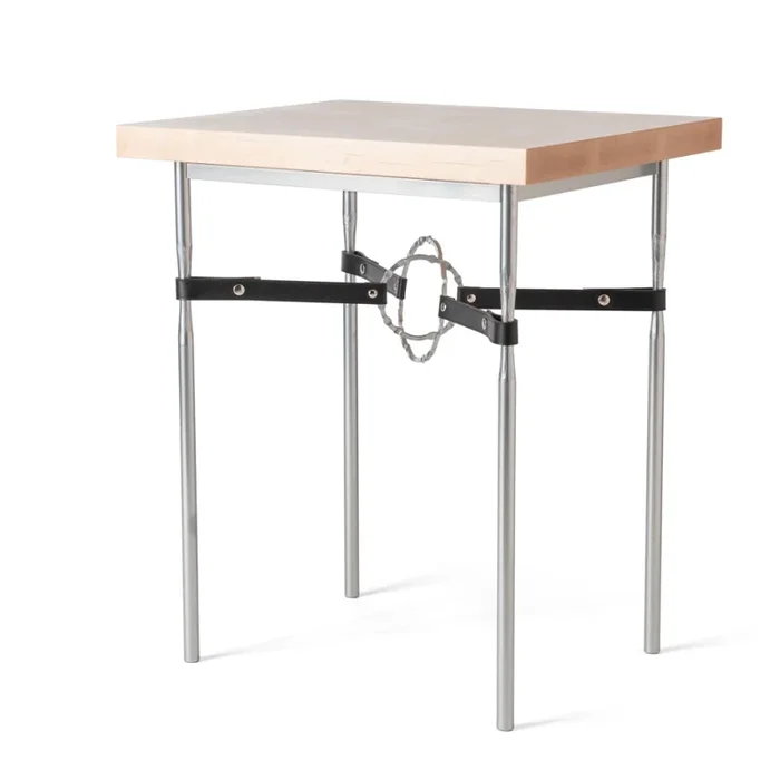 Hubbardton Forge 750114 Equus Wood Top Side Table – Modern Brass