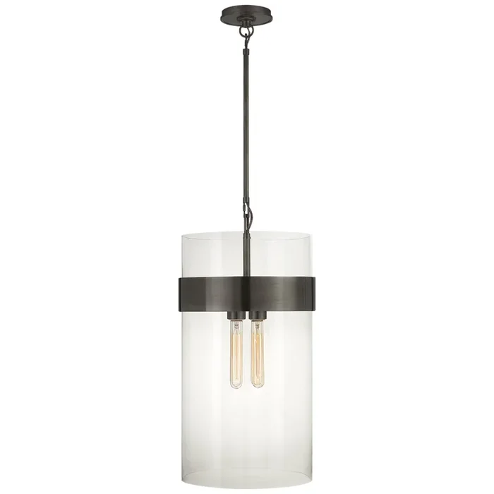 Ian K. Fowler Presidio Medium Pendant in Bronze with Clear Glass Ceiling Light W12.5″S 5674BZ-CG