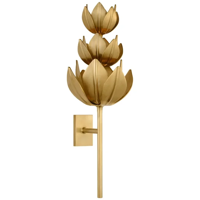 Julie Neill Alberto Extra Large Three Tier Sconce in Antique-Burnished Brass Wall Light W10.5″ x H28.5″JN 2045AB