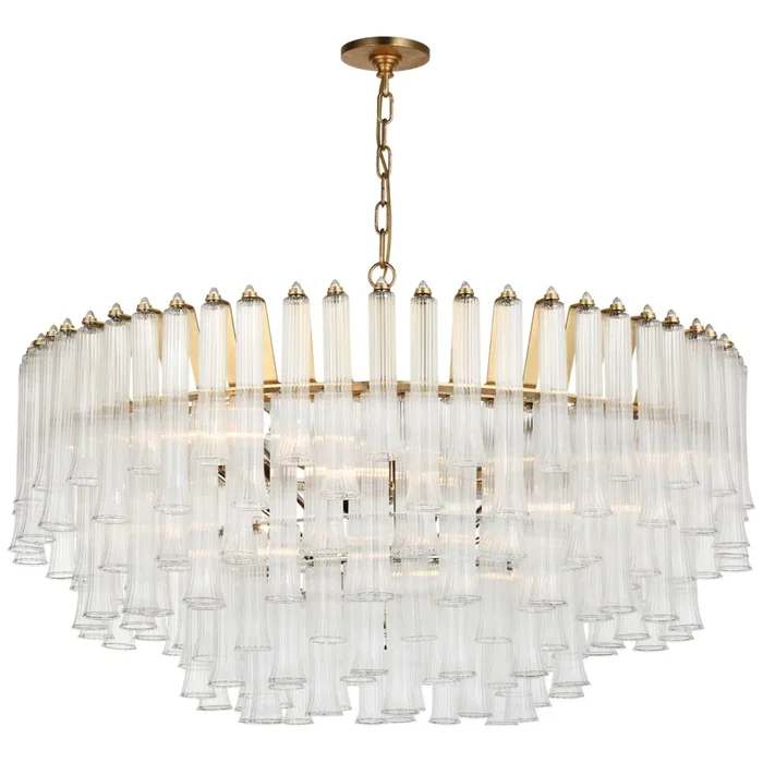 Julie Neill Lorelei X-Large Chandelier in Gild with Clear Glass Ceiling Light W40″ x H24″JN 5254G-CG