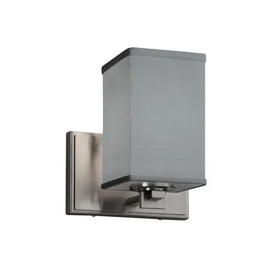 Justice Designs Textile LED Wall Sconce in Brushed Nickel – FAB-8441-15-GRAY-NCKL-LED1-700