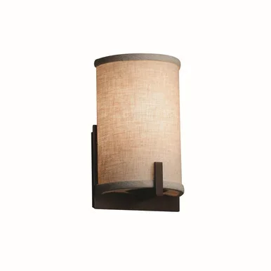 Justice Designs Textile One Light Wall Sconce in Dark Bronze – FAB-5531-CREM-DBRZ