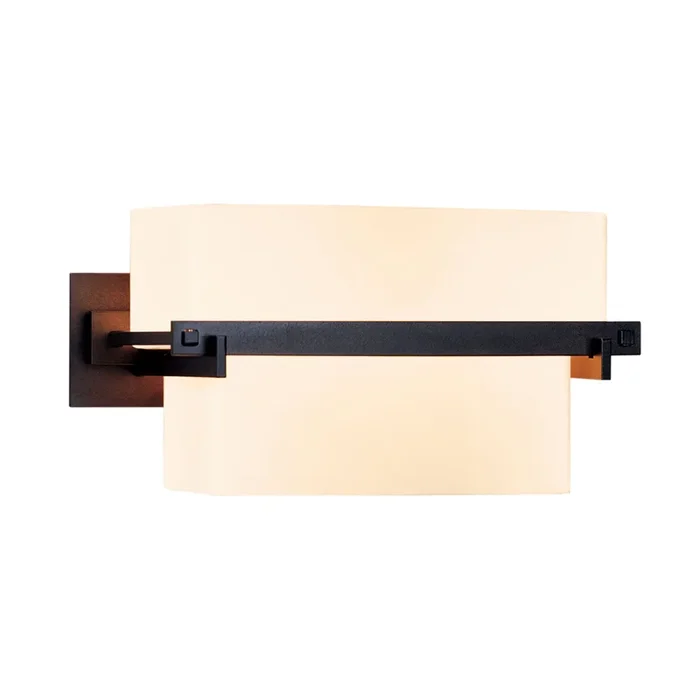 Kakomi 1 Light Sconce 2-Light Opal Glass (GG) in Dark Smoke207821-SKT-07-GG0105