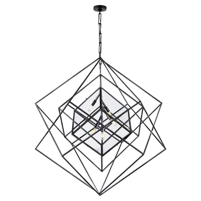 Kelly Wearstler Cubist Large Chandelier in Aged Iron Ceiling Light W45.5″ x H51.25″KW 5022AI-CG