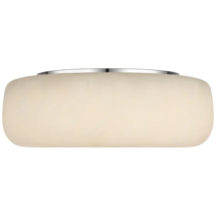 Kelly Wearstler Formosa 17″ Flush Mount in Alabaster and Polished Nickel Ceiling Light W17″ x H5.75″KW 4904ALB/PN