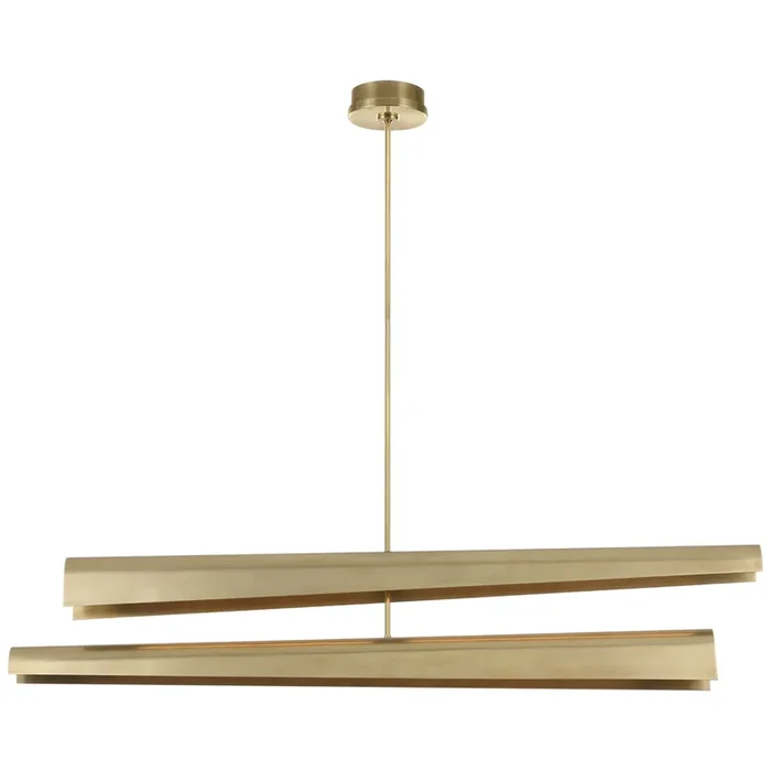 Kelly Wearstler Piel 52″ Multi-Positional Chandelier in Antique-Burnished Brass Ceiling Light W51.5″KW 5635AB