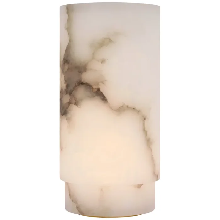 Kelly Wearstler Tourne 12″ Rechargeable Table Lamp in Alabaster W6″ x H12.25″KW 3903ALB