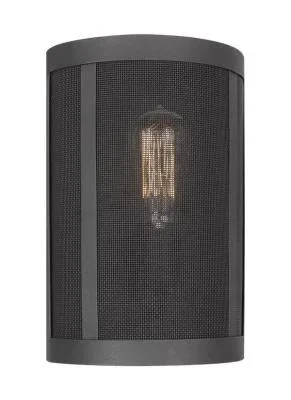 Lamont Outdoor Wall Sconce – Textured Black – Clear Glass – 9.4in. Extension – E26 Candelabra Base