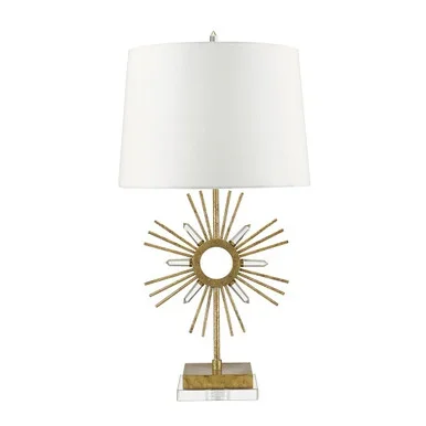 Lucas + McKearn Sun King One Light Buffet Lamp in Distressed Gold – TLM-1009