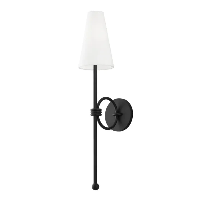 Magnus Wall Sconce 1-Light LED in Textured Black 5L x 5W x 25.5HB3691-TBK