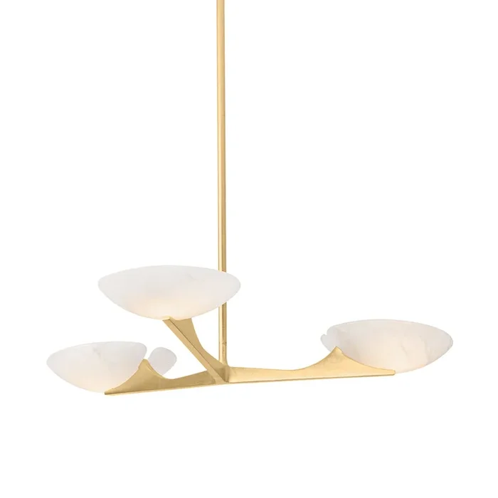 Malachite 3-Light Chandelier in Vintage Gold Leaf 36.25L x 36.25W x 4.5H492-36-VGL