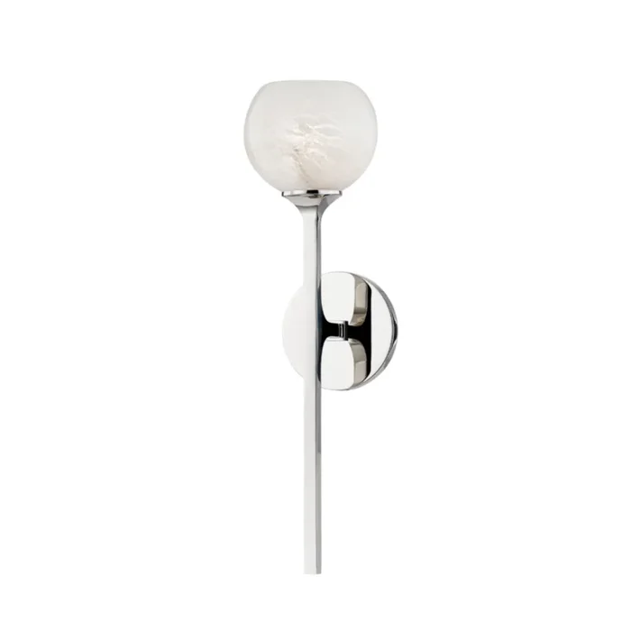 Melton 1-Light Wall Sconce in Polished Nickel 5L x 5W x 18.5H7121-PN