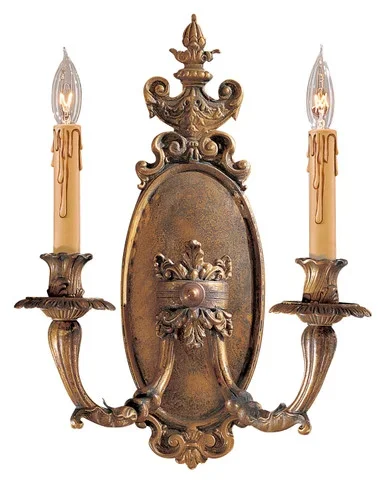 Metropolitan Metropolitan Collection Two Light Wall Sconce in Oxide Brass – N202102