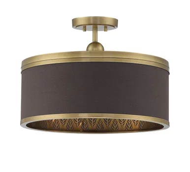 Metropolitan Splendour Four Light Semi Flush Mount in Aged Antique Brass – N7344-790