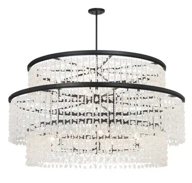 Minka-Lavery Shimmering Elegance 14 Light Chandelier in Sand Coal – 6709-66