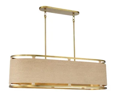 Minka-Lavery Windward Passage Eight Light Island Pendant in Soft Brass – 3860-695