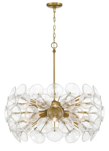 Minka-Lavery Winter Ten Light Pendant in Soft Brass – 3657-695
