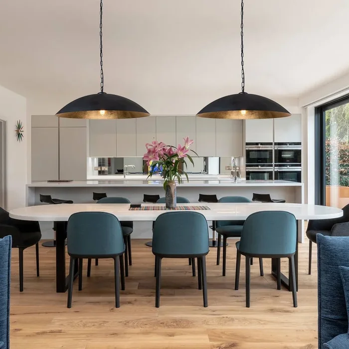 Modern Industrial 1-Light Oversized Flat Dome PendantS81010000052348