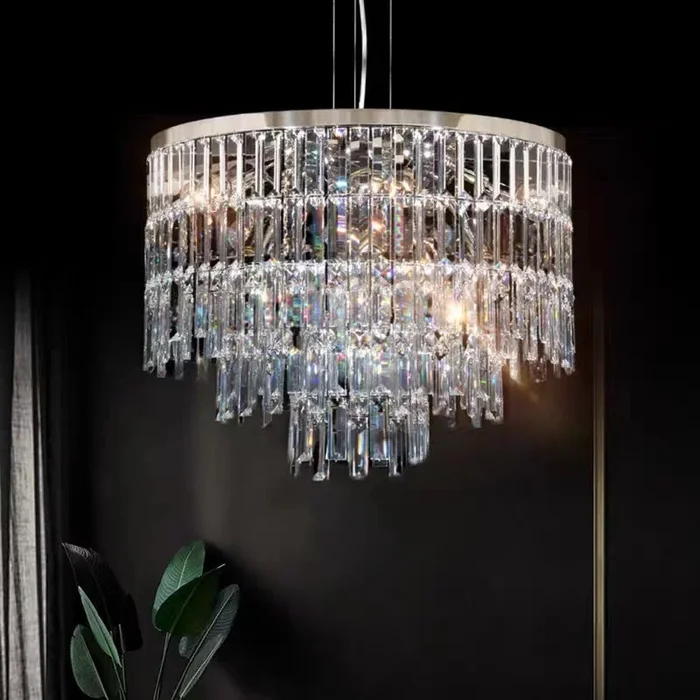 Modern Light Luxury Trendy Layers Crystal Pendant Chandelier for Living Room/BedroomVL-X-01346