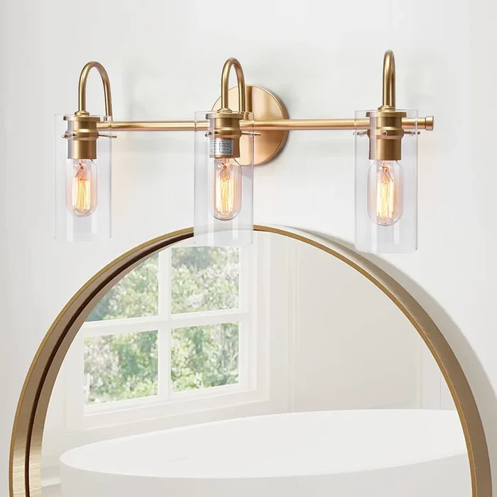 Modern Linear Cylinder Clear Glass Vanity Light81010000034498