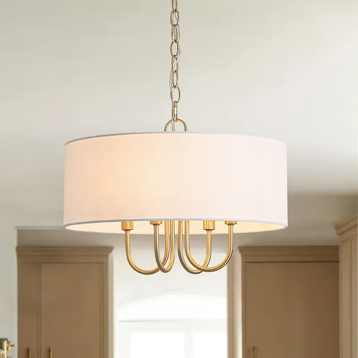 Modern Rustic 4-Light Swoop Arm Drum PendantS81010000082218