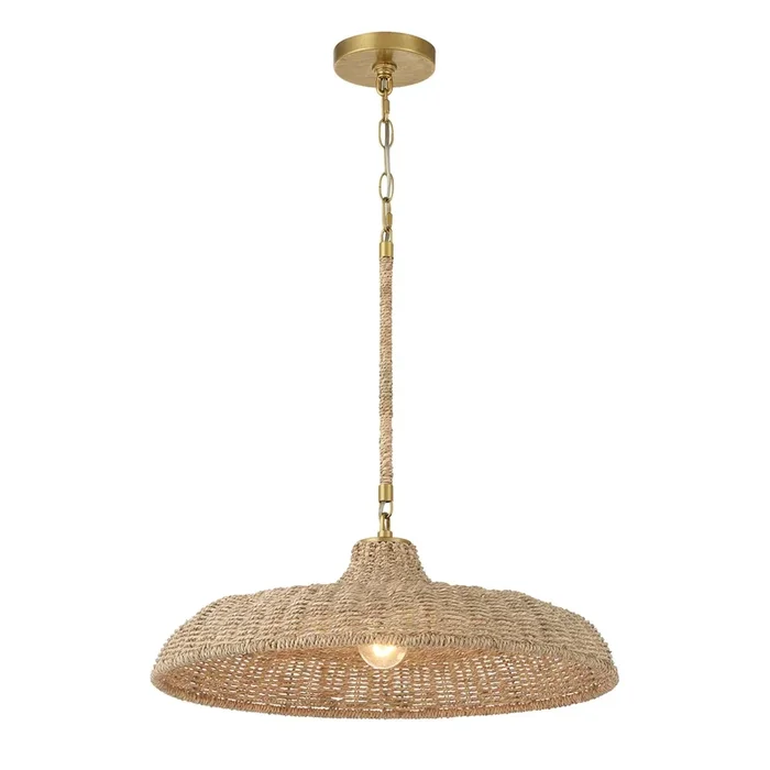Odessa 1 Light Soft Gold Pendant 20.5″W x 7.5″H x 20.5″DODS-7801-SG