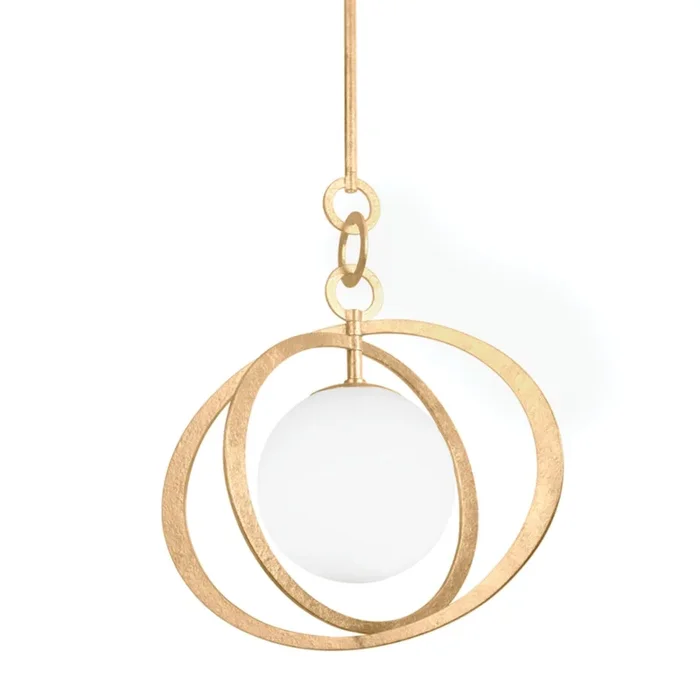 Olancha Pendant 1-Light LED in Vintage Gold Leaf 22L x 22W x 25HF7922-VGL