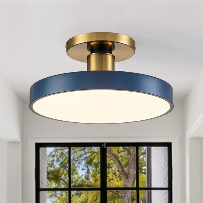 Open Box – Modern Minimalist LED Drum Semi Flush MountRT-S81010000037878