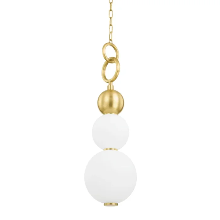 Perrin 1-Light Pendant in Aged Brass by PEMBROOKE & IVES 9.5L x 9.5W x 31HPI1890701-AGB