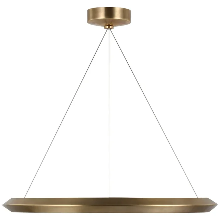 Peter Bristol Encircle 28″ Ring Chandelier in Natural Brass Ceiling Light W28″PB 5150NB