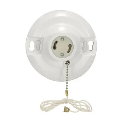 Phenolic Gu24 On-Off Pull Chain Ceiling Receptacle2470860