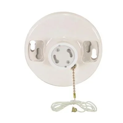 Phenolic Gu24 On-Off Pull Chain Ceiling Receptacle6403540