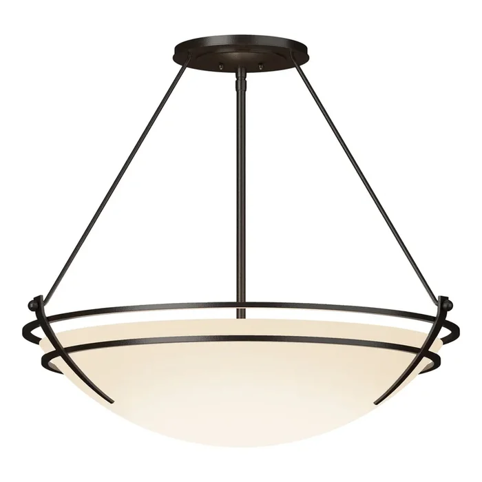 Presidio Tryne Large Semi-Flush 3-Light Opal Glass (GG) in Oil Rubbed Bronze124442-SKT-14-GG0054