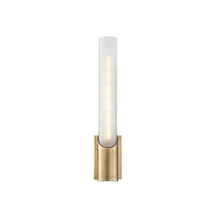 Pylon 1-Light Wall Sconce in Aged Brass 2.75L x 2.75W x 13.75H2141-AGB
