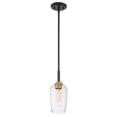 Quoizel Sagamore One Light Mini Pendant in Earth Black – SGR1505EK