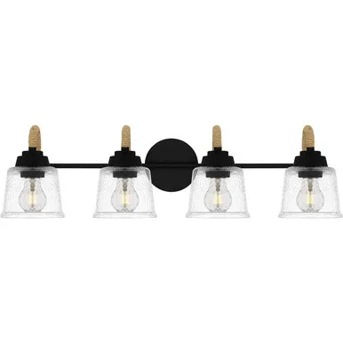 Quoizel Seabreeze Four Light Bath in Matte Black – SEB8631MBK