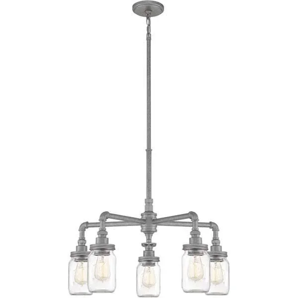 Quoizel SQR5005 Squire 5 Light Chandelier Rustic Black