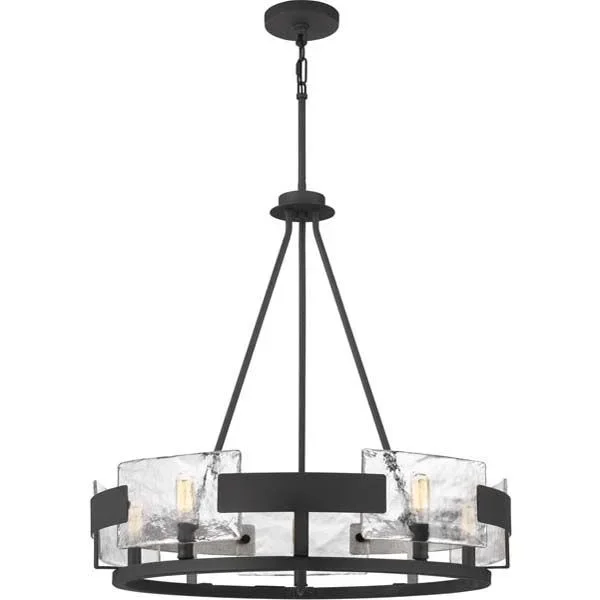Quoizel STM5005BA Stratum 5 Light Chandelier in Royal Ebony