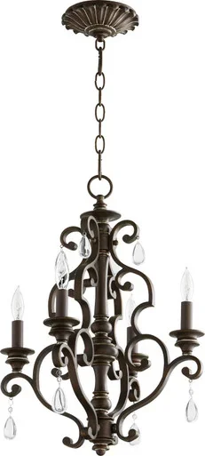Quorum San Miguel Four Light Chandelier in Vintage Copper – 6073-4-39