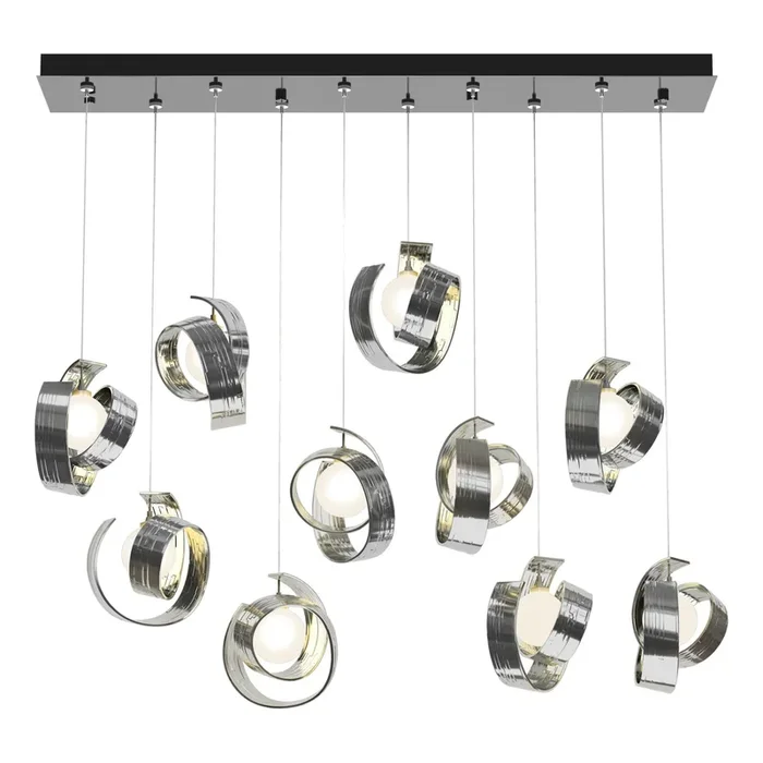 Riza 10-Light Pendant 10-Light Opal Glass (GG) in Sterling131208-SKT-STND-85-GG0711
