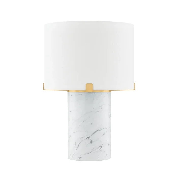 RUMI 1-Light Table Lamp in Aged Brass 10.75L x 10.75W x 16HHL920201-AGB