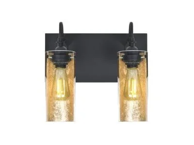 Russell Outdoor Hanging Lantern – Powder Coated Black – Clear Glass – 8in. Diameter – E26 Medium Base
