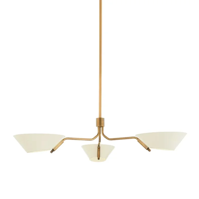 Sacramento Chandelier 3-Light LED in Patina Brass And Soft Sand 43L x 43W x 8.25HF8143-PBR/SSD