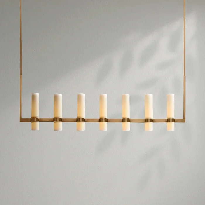 Savelle Linear Milk Glass ChandelierVL-Savelle-46
