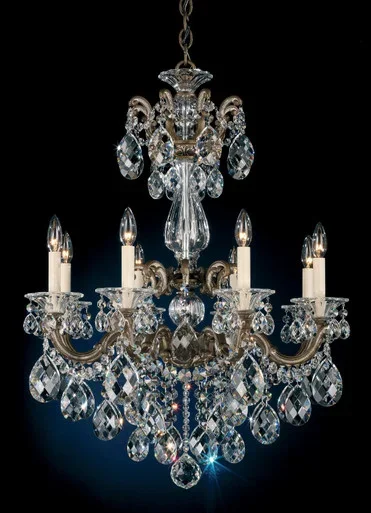 Schonbek La Scala Eight Light Chandelier in Heirloom Bronze – 5007-76