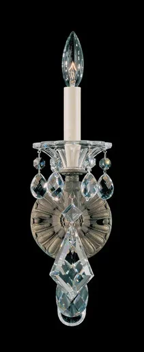 Schonbek La Scala One Light Wall Sconce in Antique Silver – 5000-48
