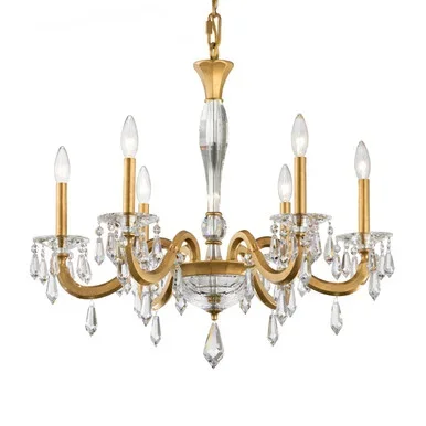 Schonbek Napoli Six Light Chandelier in Heirloom Gold – S7606N-22R