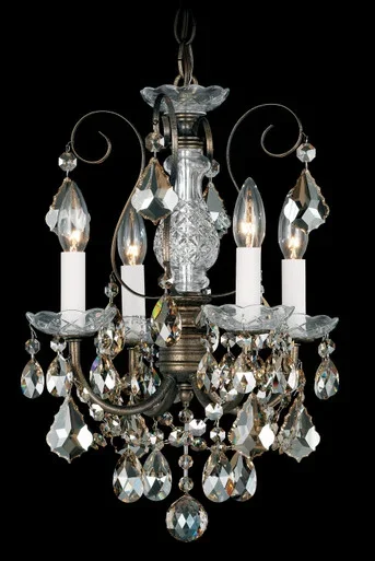 Schonbek New Orleans Four Light Chandelier in Etruscan Gold – 3648-23H